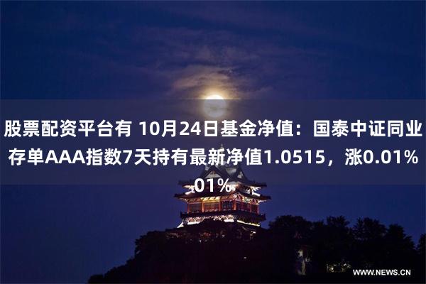 股票配资平台有 10月24日基金净值：国泰中证同业存单AAA指数7天持有最新净值1.0515，涨0.01%