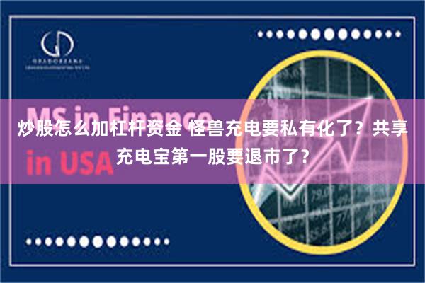 炒股怎么加杠杆资金 怪兽充电要私有化了？共享充电宝第一股要退市了？